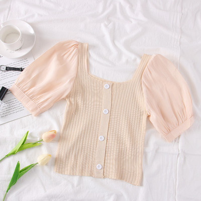 Bluză de damă modernă în cinci culori cu nasturi