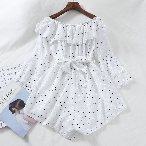 Salopetă scurtă de damă modernă cu mâneci lungi în trei culori