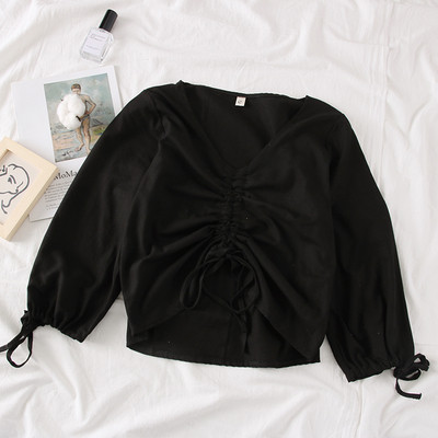 Bluză de damă de ultimă oră, în patru culori, cu cravate