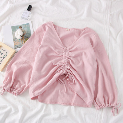 Bluză de damă de ultimă oră, în patru culori, cu cravate