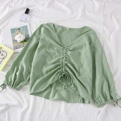 Bluză de damă de ultimă oră, în patru culori, cu cravate