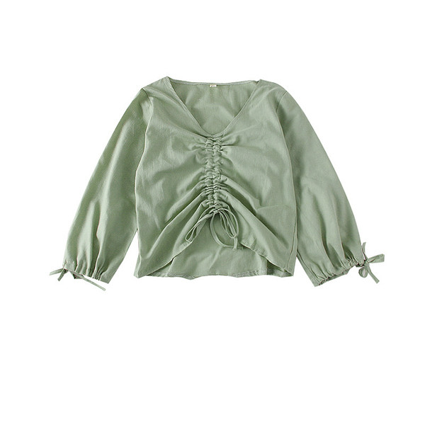 Bluză de damă de ultimă oră, în patru culori, cu cravate