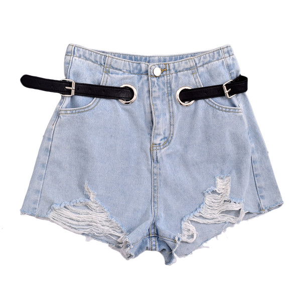 Blugi casual de dama cu talie inalta si curea