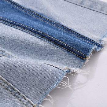 Fusta de dama din denim cu talie inalta si buzunar