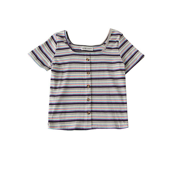 Tricou casual dama in trei culori cu nasturi