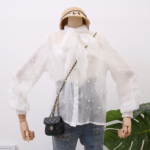 Cămașă elegantă de damă cu mâneci lungi în alb, gri, roz și negru