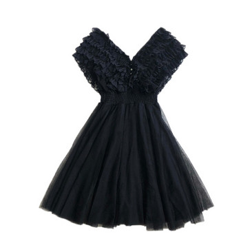 Rochie moderna de dama scurta cu tul in trei culori