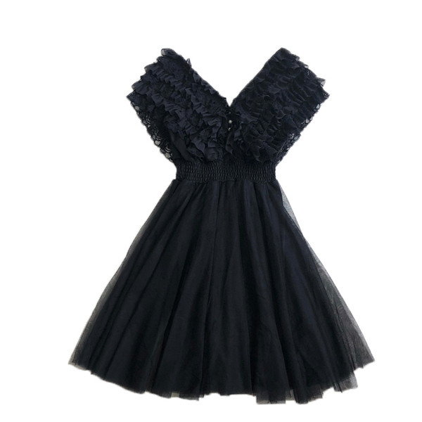 Rochie moderna de dama scurta cu tul in trei culori