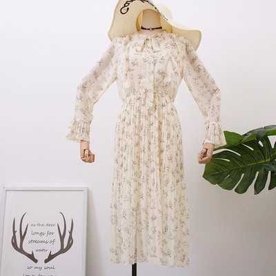 Rochie de dama model nou cu motive florale si cravate - mai multe culori