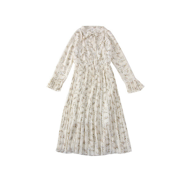 Rochie de dama model nou cu motive florale si cravate - mai multe culori