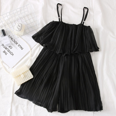 Salopeta de dama moderna cu bretele subtiri in patru culori