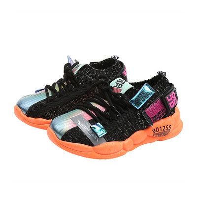 Tenisi casual copii pentru fete cu cravate in trei culori