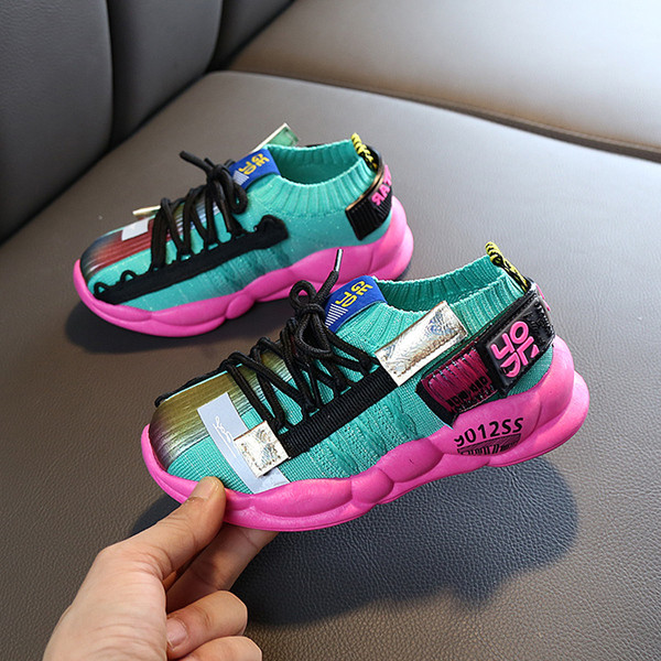 Tenisi casual copii pentru fete cu cravate in trei culori