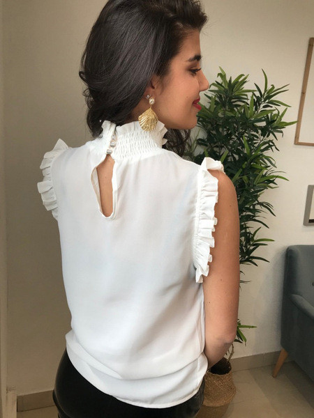 Maieu modern de damă în culoarea albă