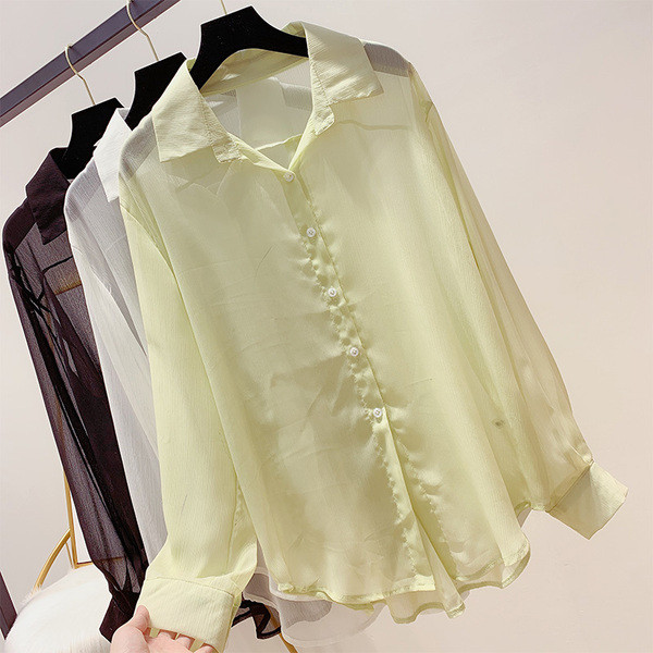 Cămașă de damă cu nasturi și guler în mai multe culori