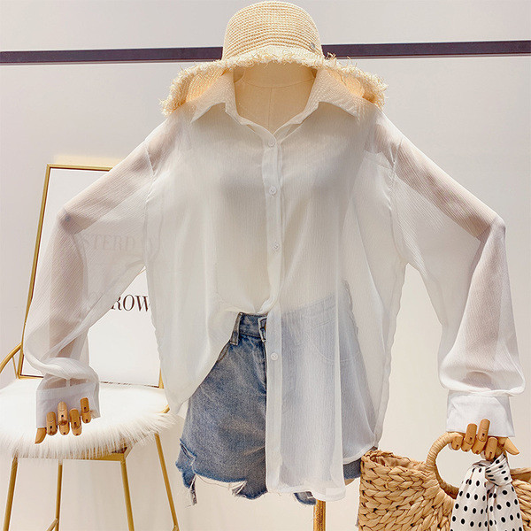 Cămașă de damă cu nasturi și guler în mai multe culori