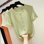 Bluza de dama cu nasturi si maneca scurta