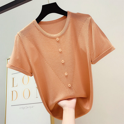 Bluza de dama cu nasturi si maneca scurta