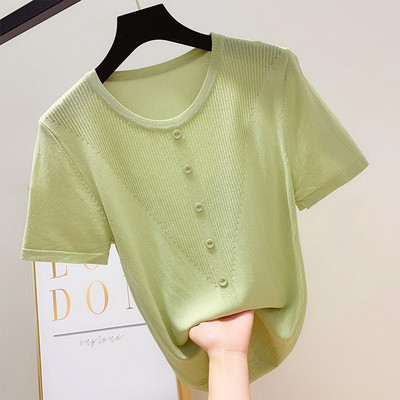 Bluza de dama cu nasturi si maneca scurta