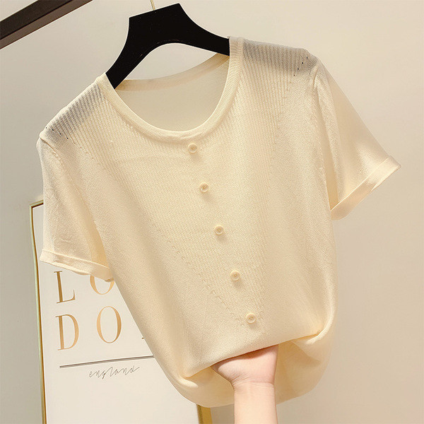 Bluza de dama cu nasturi si maneca scurta