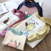 Bluza casual pentru copii cu gluga in mai multe culori pentru fete