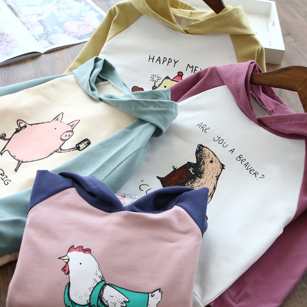 Bluza casual pentru copii cu gluga in mai multe culori pentru fete