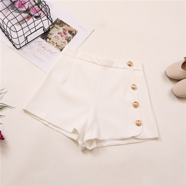 Stílusos női rövidnadrág gombokkal több színben