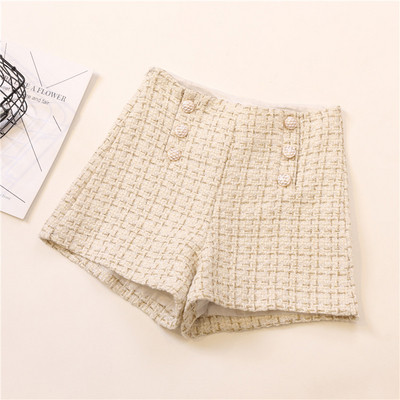 Pantaloni scurti eleganti de dama cu nasturi in mai multe culori