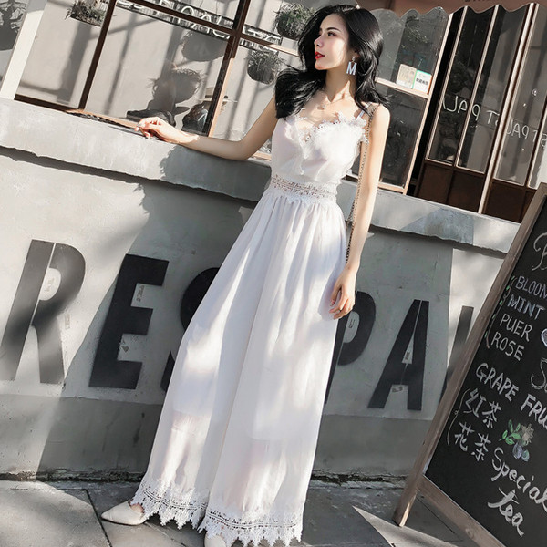 Rochie lungă de damă actuală în alb