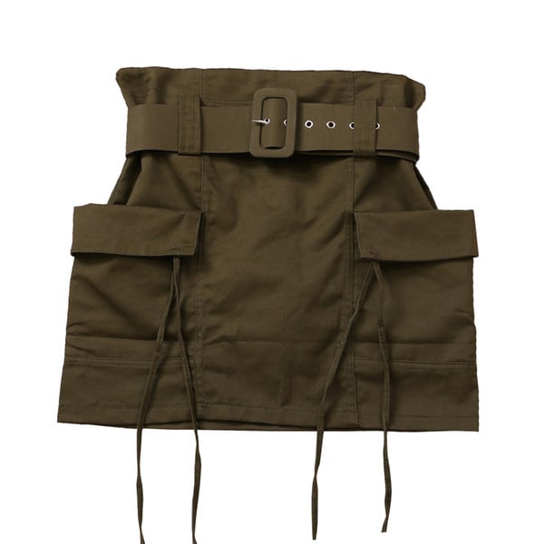 Fusta de dama cu buzunare si curea in trei culori