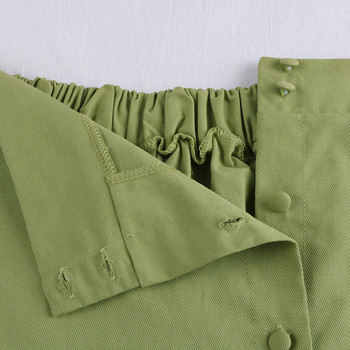 Fusta de dama moderna in cinci culori cu nasturi