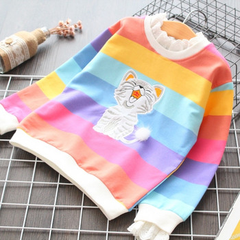 Нов модел детска блуза с О-образно деколте в два цвята