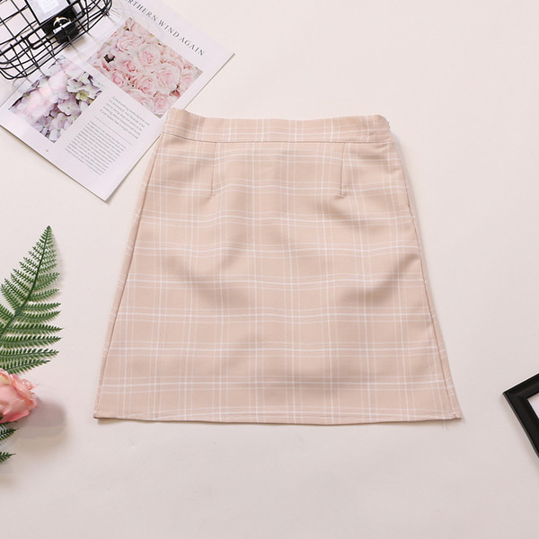 Fusta dama in carouri cu talie inalta in mai multe culori