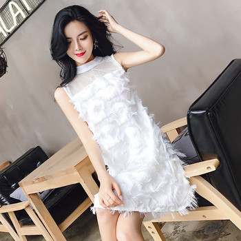 Rochie elegantă de damă în alb-negru