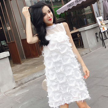 Rochie elegantă de damă în alb-negru