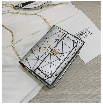 Geanta de dama eleganta cu element metalic in trei culori