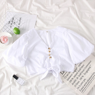 Bluză de damă modernă în patru culori cu nasturi