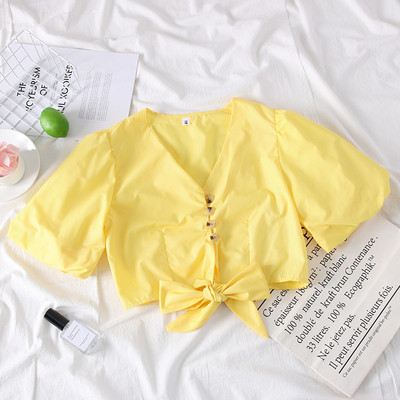 Bluză de damă modernă în patru culori cu nasturi