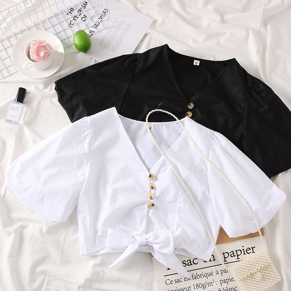 Bluză de damă modernă în patru culori cu nasturi