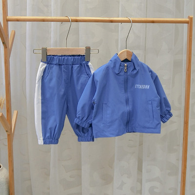 Set copii model nou pentru baieti in albastru si negru