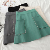 Fusta de dama moderna in patru culori cu pietre