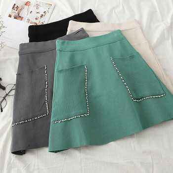 Fusta de dama moderna in patru culori cu pietre