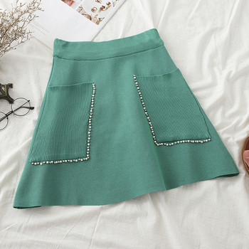 Fusta de dama moderna in patru culori cu pietre