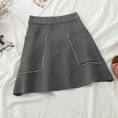 Fusta de dama moderna in patru culori cu pietre