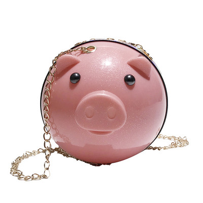 Geanta de dama moderna in forma de porc in mai multe culori