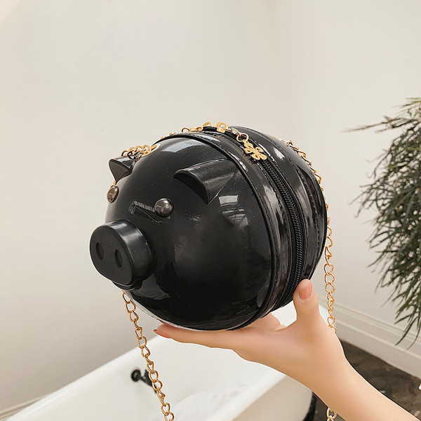 Geanta de dama moderna in forma de porc in mai multe culori