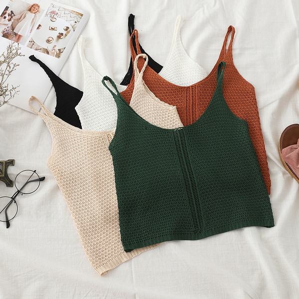 Maieu modern de dama cu bretele subtiri - in mai multe culori