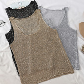 Top de damă actual în trei culori cu paiete