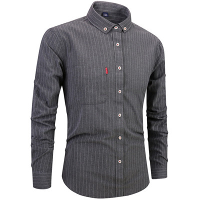 Cămașă bărbătească în dungi cu nasturi în patru culori