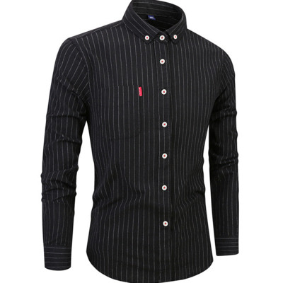 Cămașă bărbătească în dungi cu nasturi în patru culori